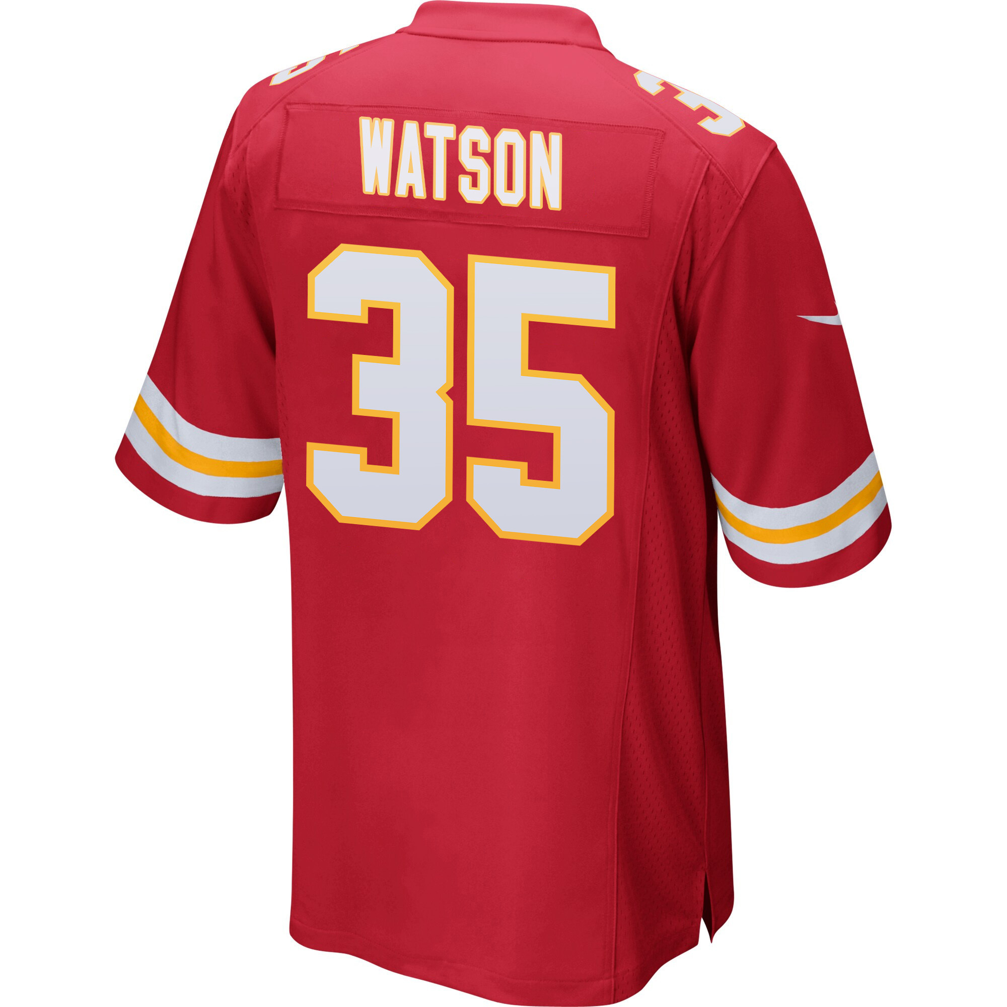 Jaylen Watson 35 Kansas City Chiefs Super Bowl LVIII Champions 4 Stars Patch Game Men Jersey - Red JS5181 nicesnker - Image 3