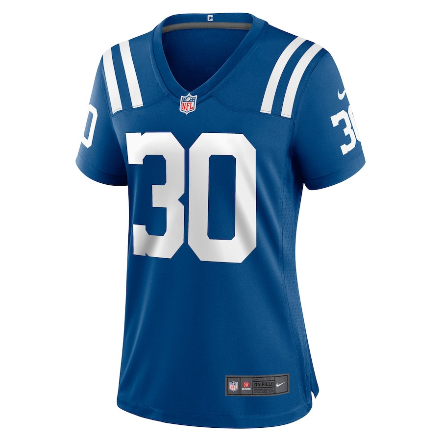 Jaylin Simpson 30 Indianapolis Colts Women's Game Jersey - Royal JS5488 nicesnker - Image 2