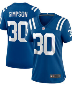Jaylin Simpson 30 Indianapolis Colts Women's Game Jersey - Royal JS5488 nicesnker