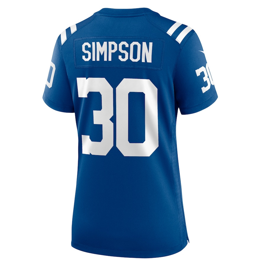 Jaylin Simpson 30 Indianapolis Colts Women's Game Jersey - Royal JS5488 nicesnker - Image 3
