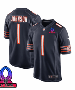 Jaylon Johnson 1 Chicago Bears 2025 Pro Bowl Patch Game Men Jersey - Navy JS1493 nicesnker
