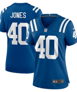 Jaylon Jones 40 Indianapolis Colts Women's Game Jersey - Royal JS5107 nicesnker