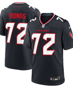 Jaylon Thomas 72 Houston Texans Team Game Men Jersey - Navy JS4663 nicesnker