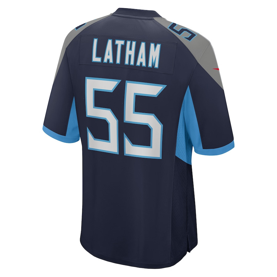 JC Latham 55 Tennessee Titans Team Game Men Jersey - Navy JS6220 nicesnker - Image 3