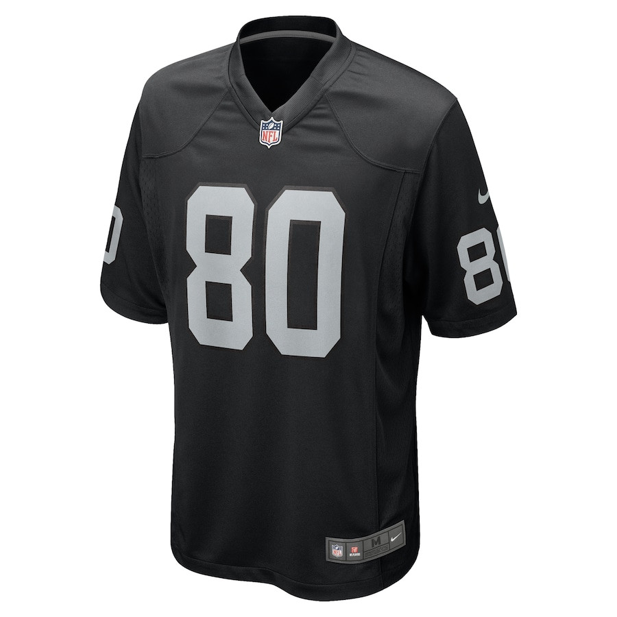 Jeff Foreman 80 Las Vegas Raiders Team Game Men Jersey - Black JS6362 nicesnker - Image 2