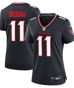 Jeff Okudah 11 Houston Texans Team Game Women Jersey - Navy JS6690 nicesnker