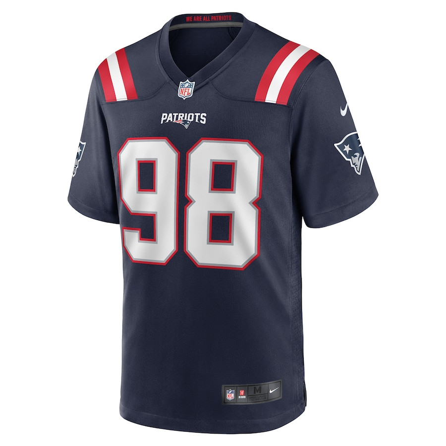Jeremiah Pharms Jr. 98 New England Patriots Team Game Men Jersey - Navy JS8886 nicesnker - Image 2