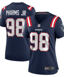 Jeremiah Pharms Jr. 98 New England Patriots Women's Team Game Jersey - Navy JS9862 nicesnker