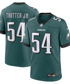 Jeremiah Trotter Jr. 54 Philadelphia Eagles Game Men Jersey - Green JS1544 nicesnker