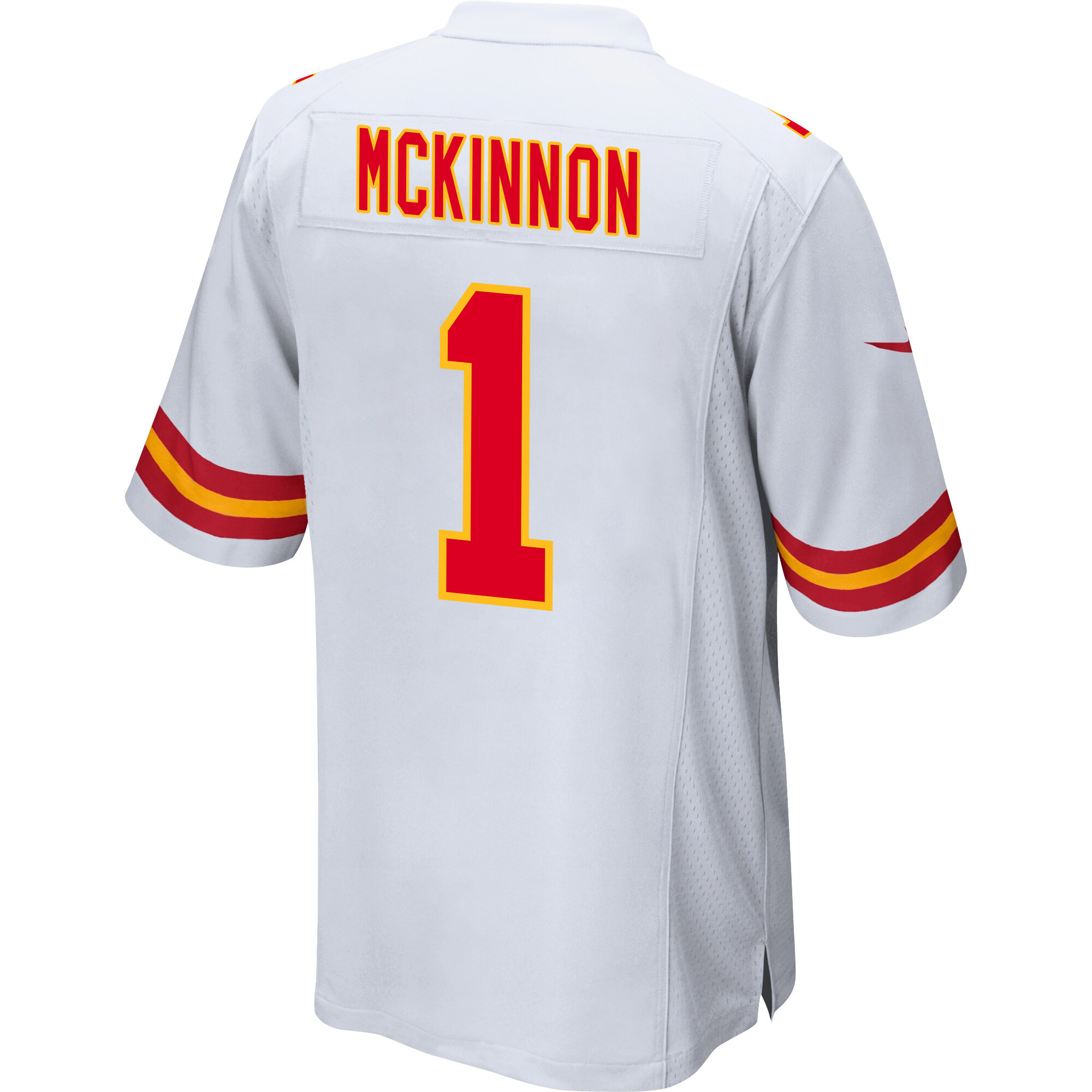 Jerick McKinnon 1 Kansas City Chiefs AFC Champions Patch Game Men Jersey - White JS4308 nicesnker - Image 3