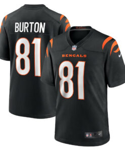 Jermaine Burton 81 Cincinnati Bengals Game Men Jersey - Black JS5309 nicesnker