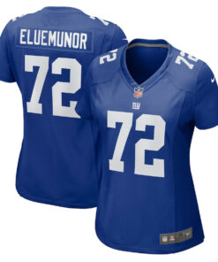 Jermaine Eluemunor 72 New York Giants Women's Game Jersey - Royal JS5665 nicesnker