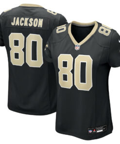 Jermaine Jackson 80 New Orleans Saints Women's Game Jersey - Black JS6342 nicesnker