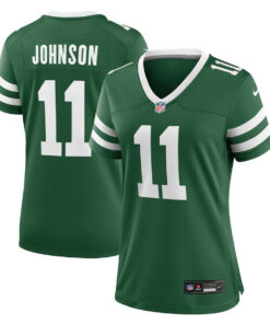 Jermaine Johnson 11 New York Jets Women's Team Game Jersey - Legacy Green JS6846 nicesnker