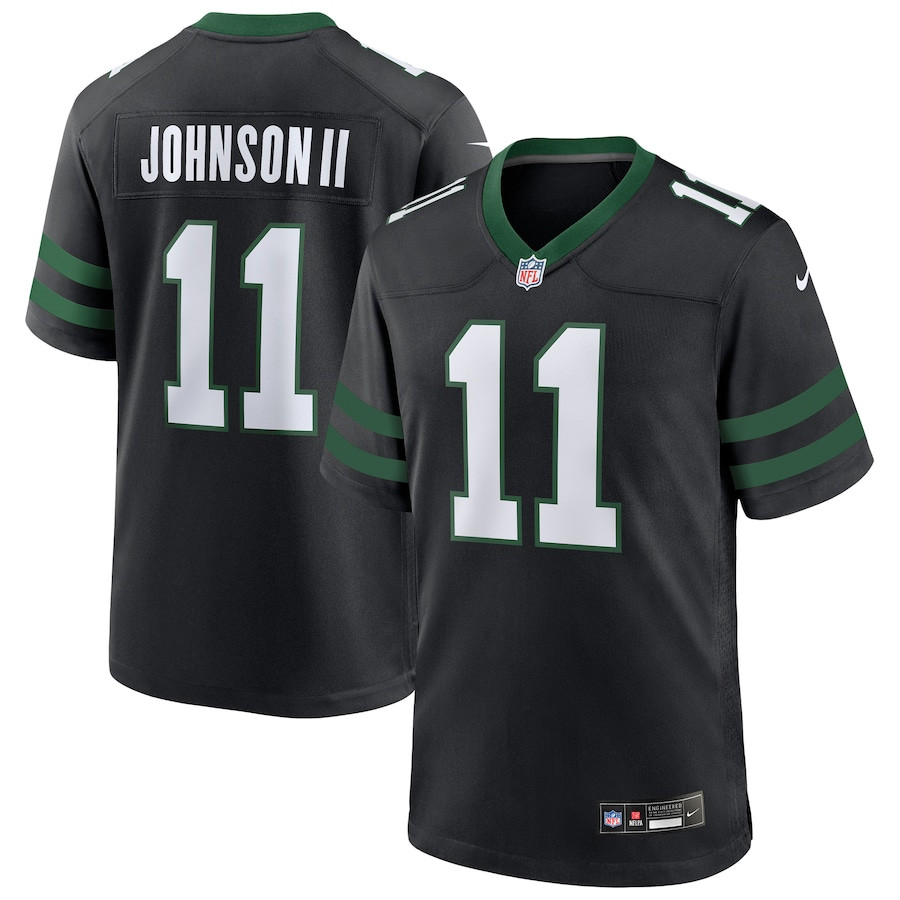 Jermaine Johnson II 11 New York Jets Alternate Game Men Jersey - Legacy Black JS7868 nicesnker
