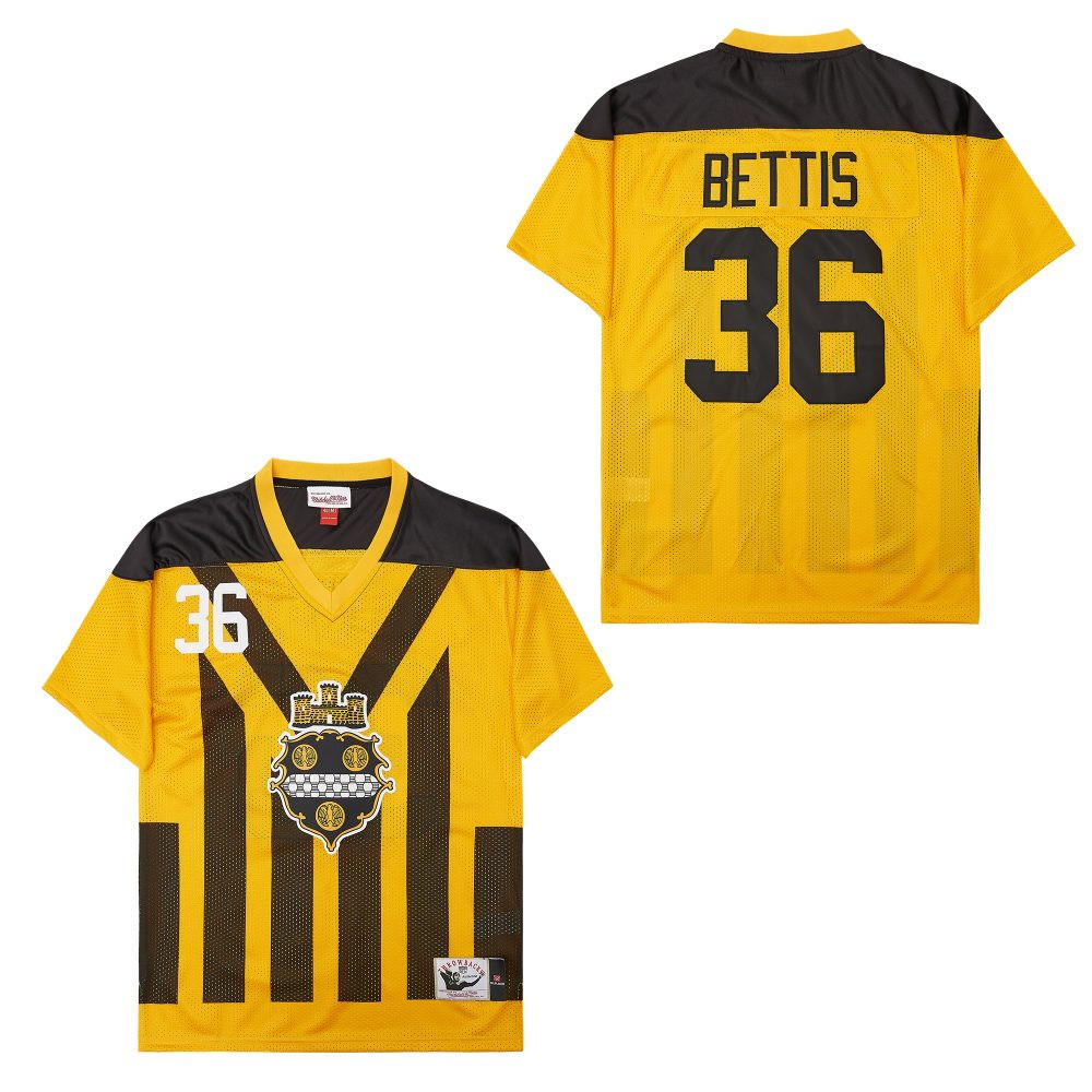 Jerome Bettis 36 Pittsburgh Steelers Retro Throwback Legacy Men Jersey - Black/Yellow JS7756 nicesnker - Image 2