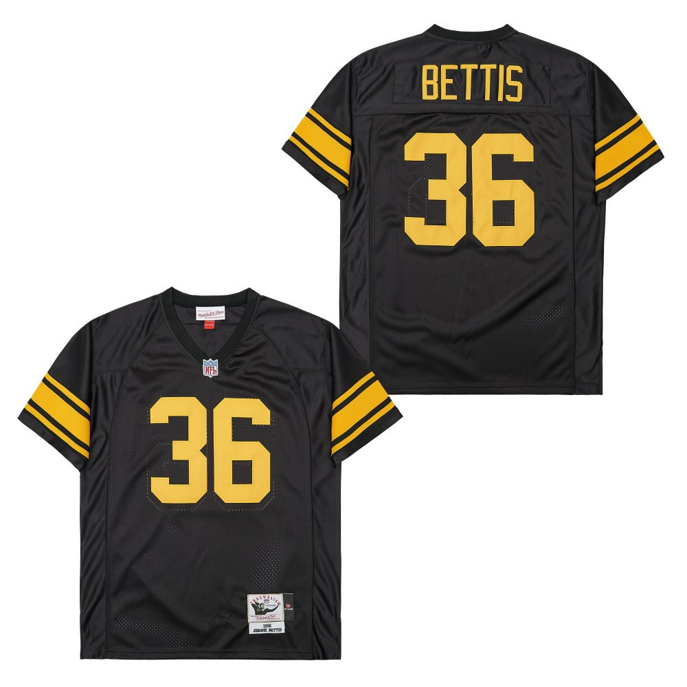 Jerome Bettis 36 Pittsburgh Steelers Retro Throwback Men Jersey - Black JS2591 nicesnker