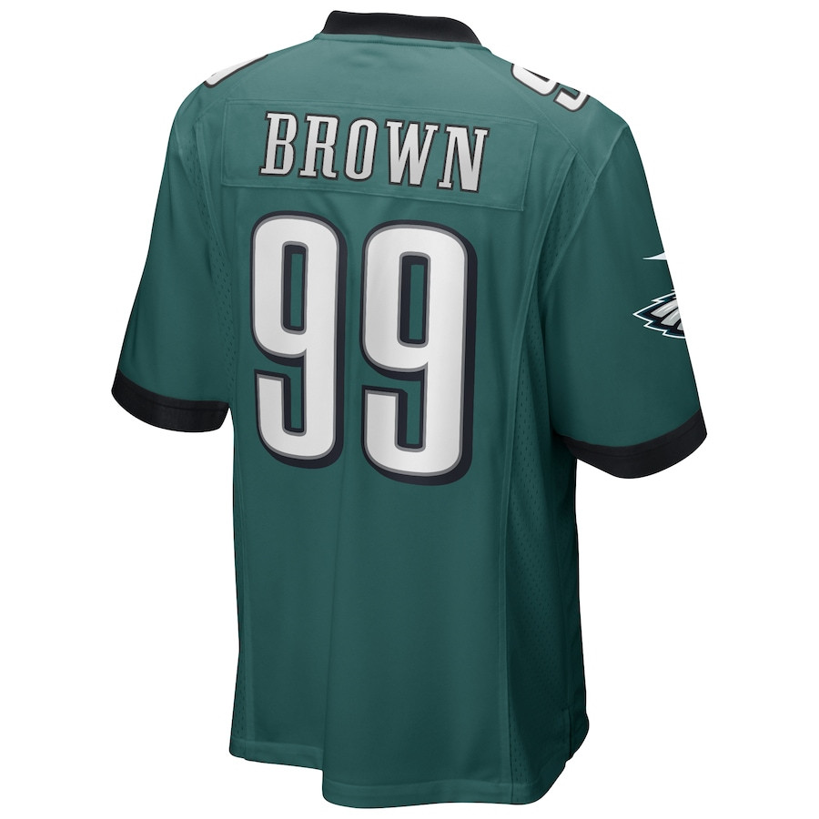 Jerome Brown 99 Philadelphia Eagles Men Game Retired Jersey - Midnight Green JS1342 nicesnker - Image 3