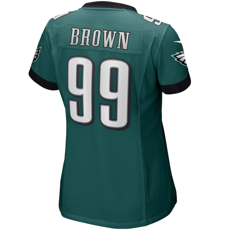 Jerome Brown 99 Philadelphia Eagles Women Game Retired Jersey - Midnight Green JS9961 nicesnker - Image 3