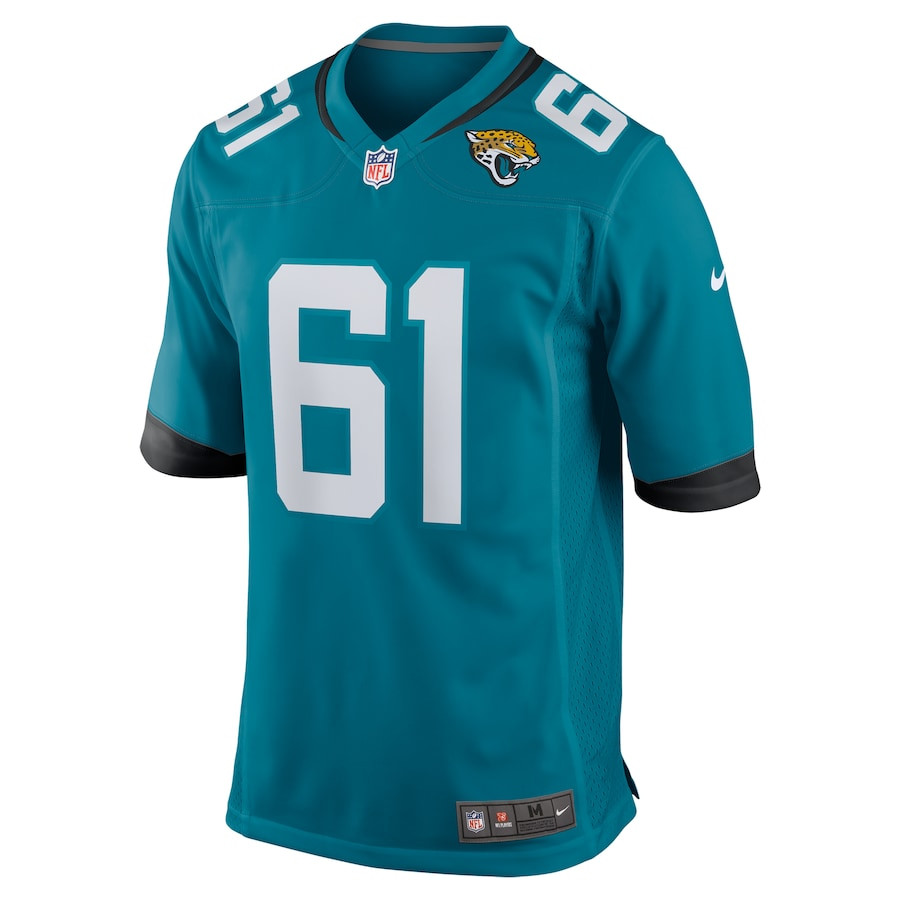 Jerome Carvin 61 Jacksonville Jaguars Team Game Men Jersey - Teal JS3886 nicesnker - Image 2