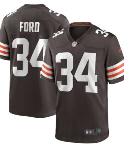 Jerome Ford 34 Cleveland Browns Game Men Jersey - Brown JS5288 nicesnker