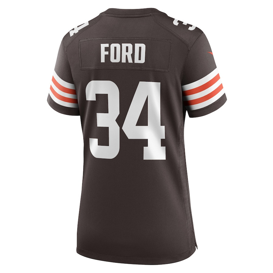 Jerome Ford 34 Cleveland Browns Game Women Jersey - Brown JS2270 nicesnker - Image 3