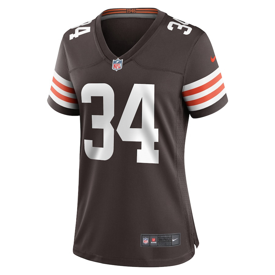 Jerome Ford 34 Cleveland Browns Game Women Jersey - Brown JS2270 nicesnker - Image 2