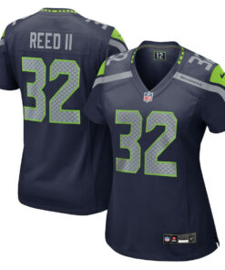 Jerrick Reed II 32 Seattle Seahawks Women's Team Game Jersey - College Navy JS1207 nicesnker