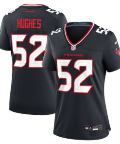 Jerry Hughes 52 Houston Texans Women's Team Game Jersey - Navy JS9721 nicesnker