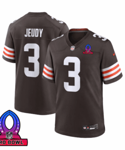 Jerry Jeudy 3 Cleveland Browns 2025 Pro Bowl Patch Game Men Jersey - Brown JS5946 nicesnker