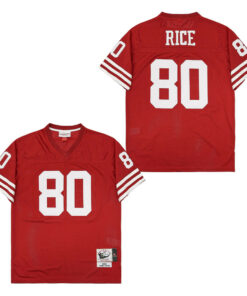 Jerry Rice 80 San Francisco 49ers Throwback Men Jersey - Red JS9115 nicesnker
