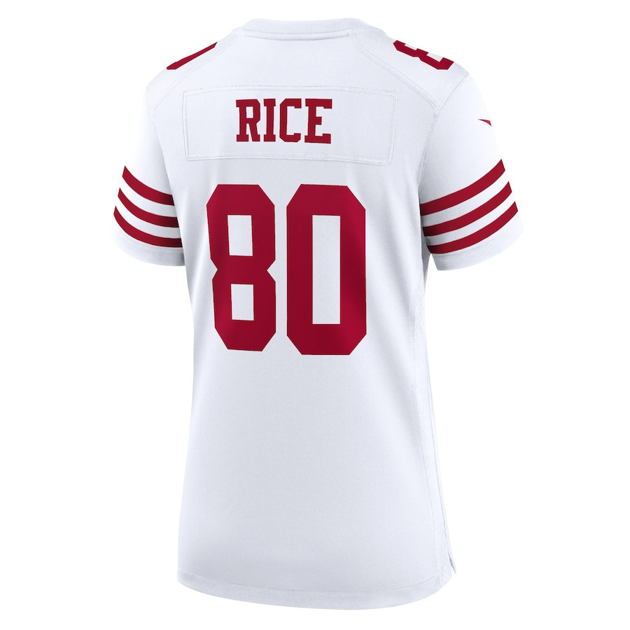 Jerry Rice 80 San Francisco 49ers Women Retired Game Jersey - White JS1627 nicesnker - Image 3