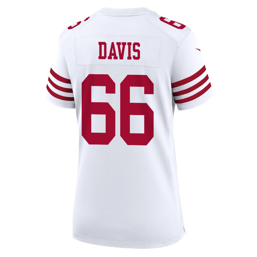Jesse Davis 66 San Francisco 49ers Super Bowl LVIII Patch Game Women Jersey - White JS6898 nicesnker - Image 3