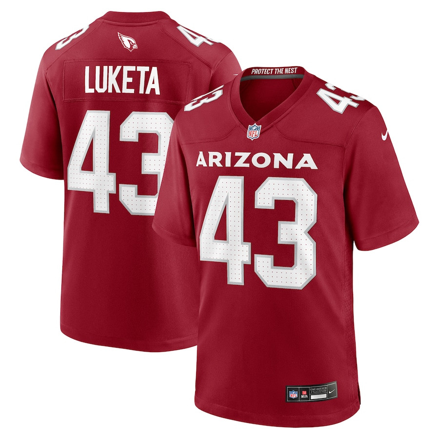 Jesse Luketa 43 Arizona Cardinals Team Game Men Jersey - Cardinal JS6558 nicesnker