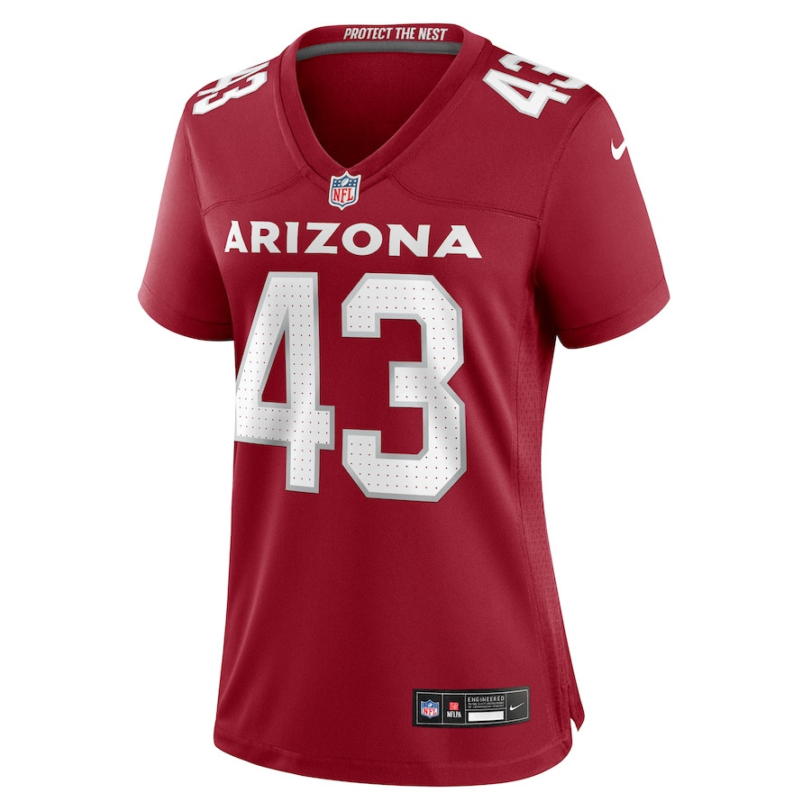 Jesse Luketa 43 Arizona Cardinals Women's Game Jersey - Cardinal JS7677 nicesnker - Image 2
