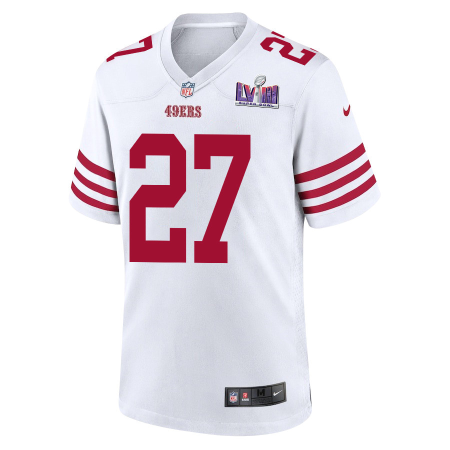 Ji'Ayir Brown 27 San Francisco 49ers Super Bowl LVIII Patch Game Men Jersey - White JS4365 nicesnker - Image 2