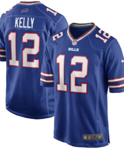 Jim Kelly 12 Buffalo Bills Men Game Retired Jersey - Royal JS7093 nicesnker