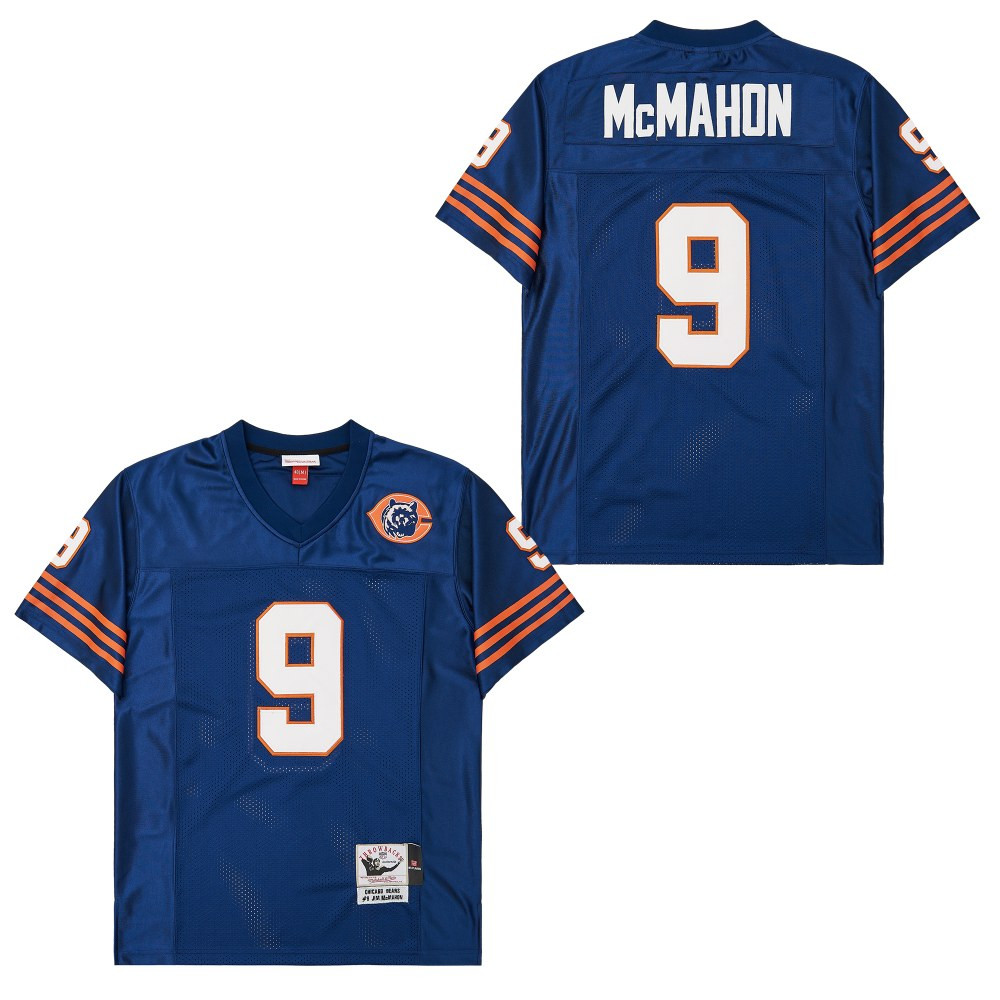 Jim McMahon 9 Chicago Bears Retro Throwback Men Jersey - Navy JS8520 nicesnker