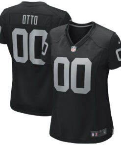 Jim Otto 00 Las Vegas Raiders Women's Game Retired Player Jersey - Black JS8658 nicesnker