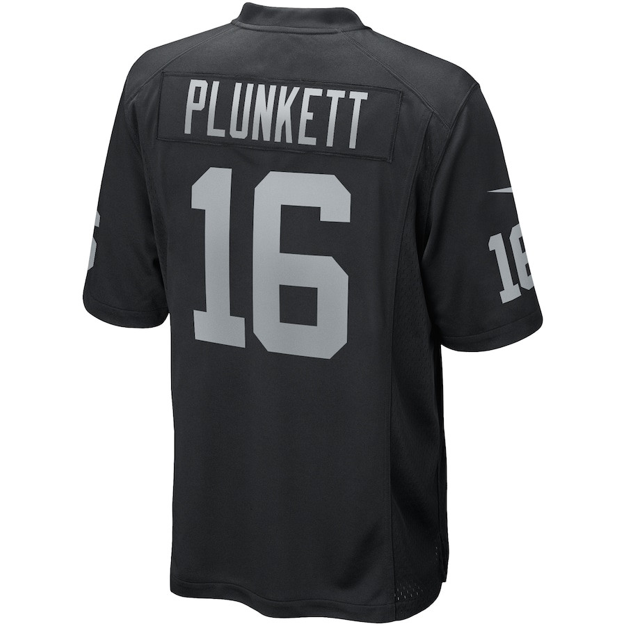 Jim Plunkett 16 Las Vegas Raiders Men Game Retired Jersey - Black JS1983 nicesnker - Image 3