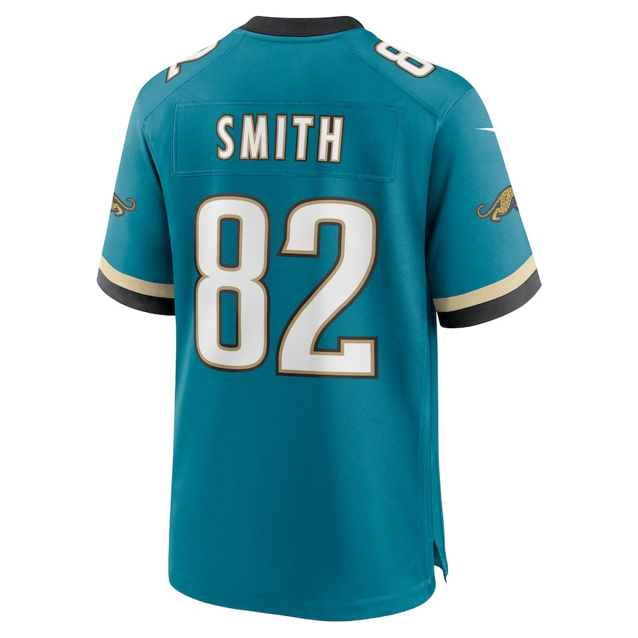 Jimmy Smith 82 Jacksonville Jaguars Prowler Throwback Player Game Men Jersey - Teal JS4660 nicesnker - Image 3
