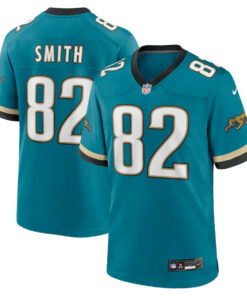 Jimmy Smith 82 Jacksonville Jaguars Prowler Throwback Player Game Men Jersey - Teal JS4660 nicesnker