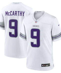 J.J. McCarthy 9 Minnesota Vikings Alternate Game Player Men Jersey - White JS7971 nicesnker