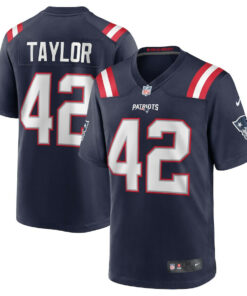 J.J. Taylor 42 New England Patriots Men Team Game Jersey - Navy JS6260 nicesnker