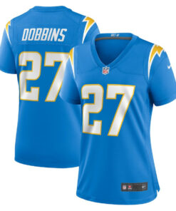 J.K. Dobbins 27 Los Angeles Chargers Team Game Women Jersey - Powder Blue JS8801 nicesnker