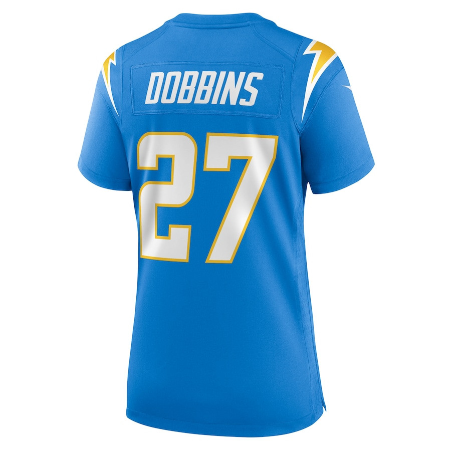 J.K. Dobbins 27 Los Angeles Chargers Team Game Women Jersey - Powder Blue JS8801 nicesnker - Image 3