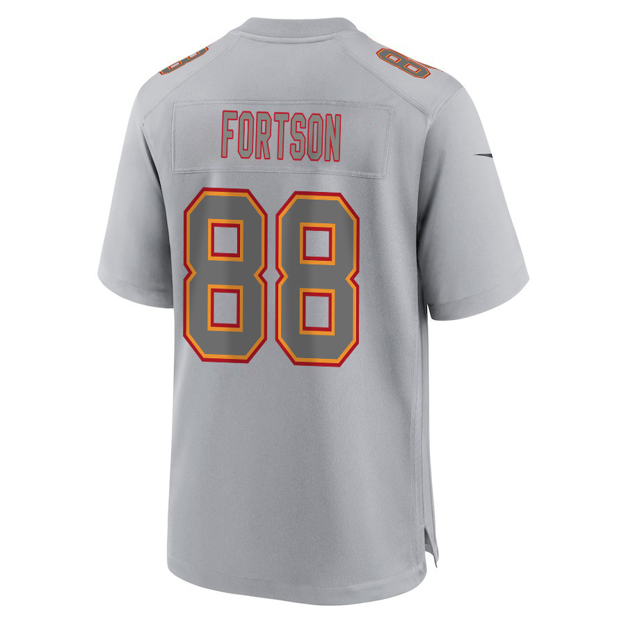 Jody Fortson 88 Kansas City Chiefs Super Bowl LVIII Champions 4 Stars Patch Atmosphere Fashion Game Men Jersey - Gray JS6554 nicesnker - Image 3