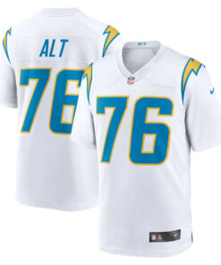 Joe Alt 76 Los Angeles Chargers Player Game Men Jersey - White JS8067 nicesnker