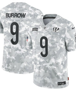 Joe Burrow 9 Cincinnati Bengals 2024 Salute to Service Limited Men Jersey - Arctic Camo JS2857 nicesnker