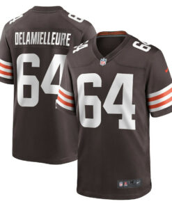 Joe DeLamielleure 64 Cleveland Browns Men Game Retired Jersey - Brown JS7319 nicesnker